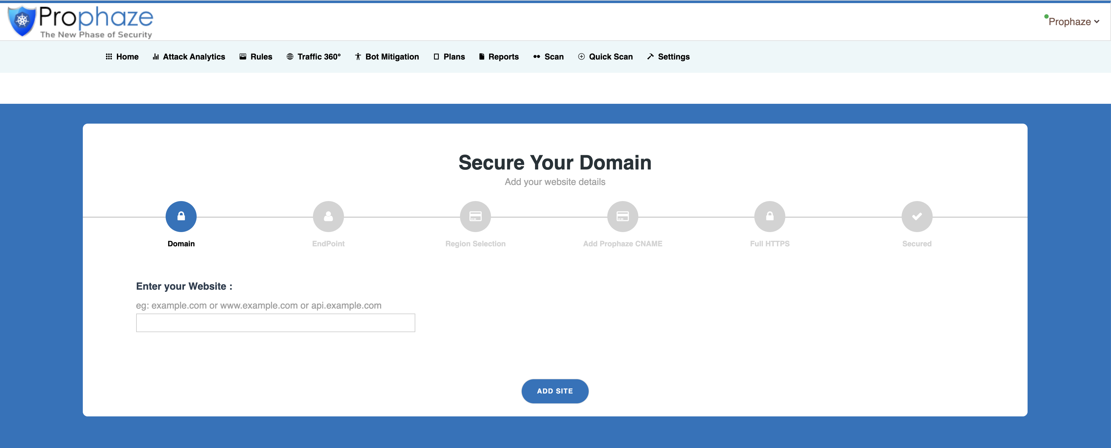 Secure Your Domain - Prophaze WAF