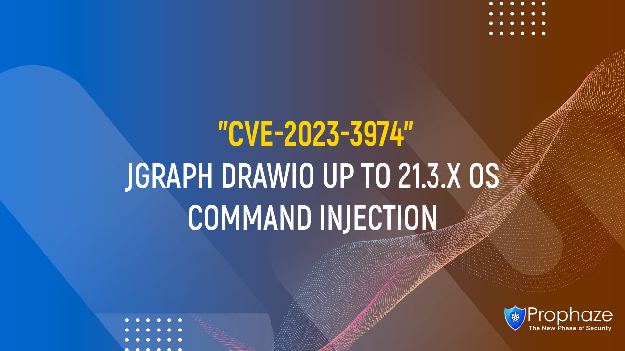 CVE-2023-3974 : JGRAPH DRAWIO UP TO 21.3.X OS COMMAND INJECTION