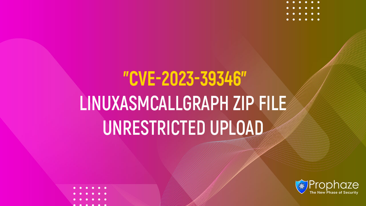 CVE-2023-39346 : LINUXASMCALLGRAPH ZIP FILE UNRESTRICTED UPLOAD