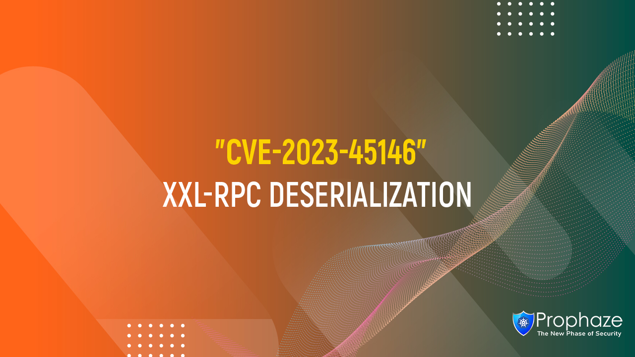 CVE-2023-45146 : XXL-RPC DESERIALIZATION