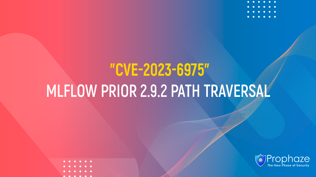 CVE-2023-6975 : MLFLOW PRIOR 2.9.2 PATH TRAVERSAL