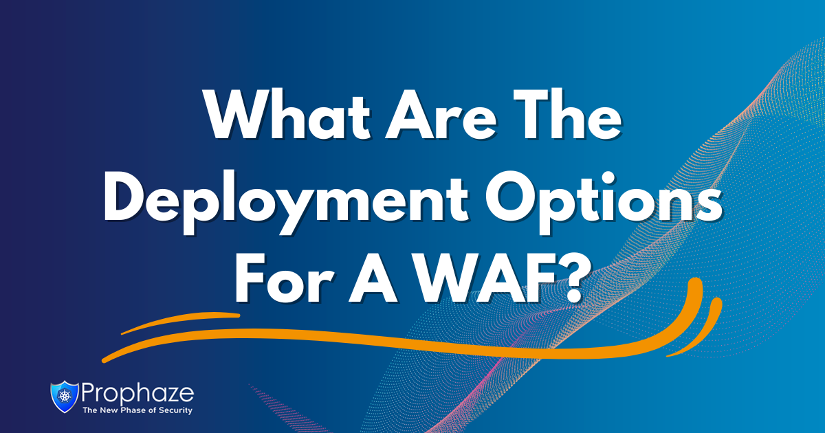 What Are The Deployment Options For A WAF?