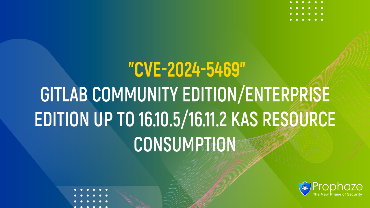 CVE-2024-5469 : GITLAB COMMUNITY EDITION/ENTERPRISE EDITION UP TO 16.10.5/16.11.2 KAS RESOURCE CONSUMPTION
