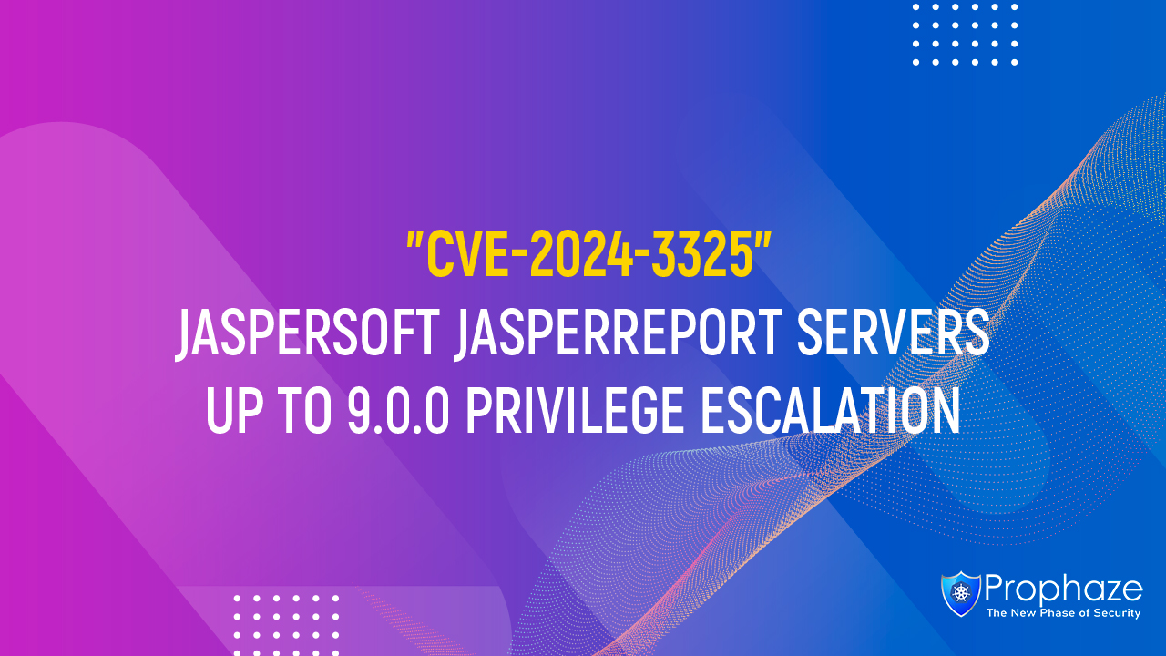 CVE-2024-3325 : JASPERSOFT JASPERREPORT SERVERS UP TO 9.0.0 PRIVILEGE ESCALATION