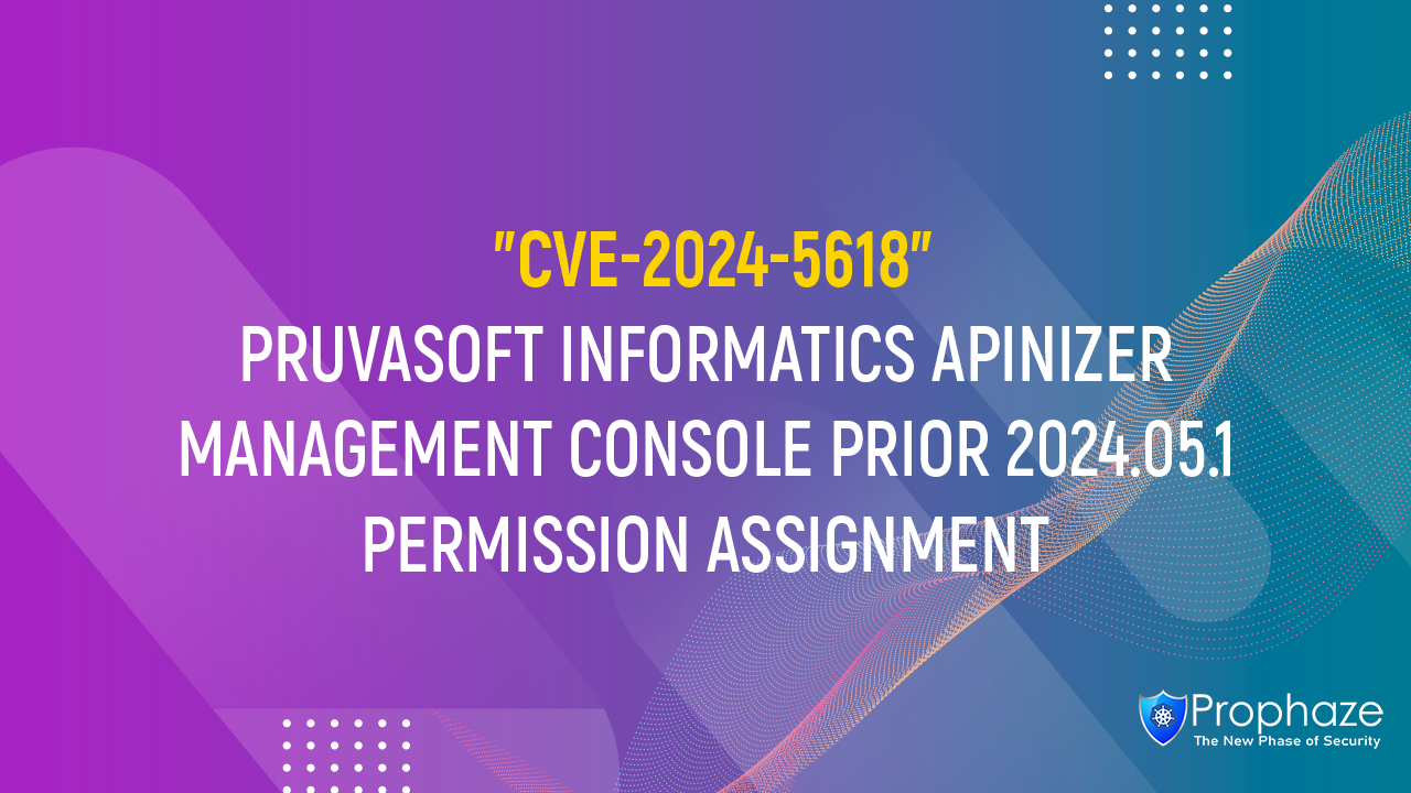 CVE-2024-5618 : PRUVASOFT INFORMATICS APINIZER MANAGEMENT CONSOLE PRIOR 2024.05.1 PERMISSION ASSIGNMENT