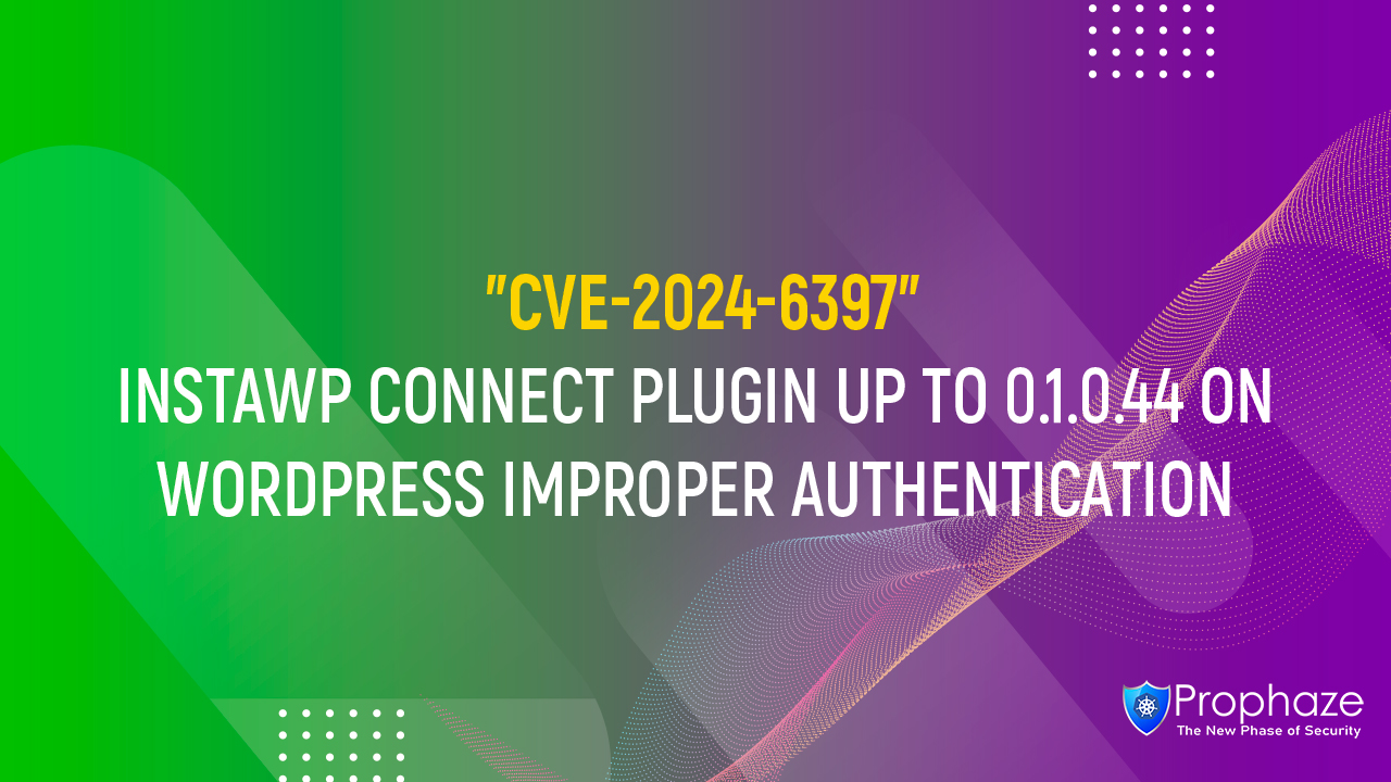 CVE-2024-6397 : INSTAWP CONNECT PLUGIN UP TO 0.1.0.44 ON WORDPRESS IMPROPER AUTHENTICATION