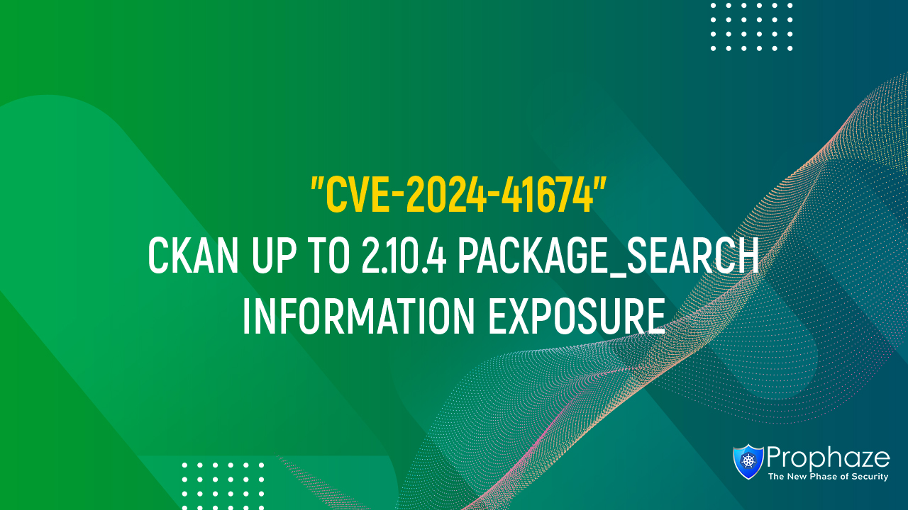 CVE-2024-41674 : CKAN UP TO 2.10.4 PACKAGE_SEARCH INFORMATION EXPOSURE