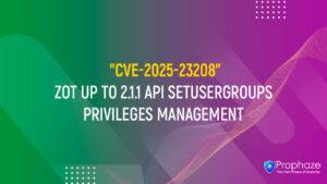 CVE-2025-23208 : ZOT UP TO 2.1.1 API SETUSERGROUPS PRIVILEGES MANAGEMENT